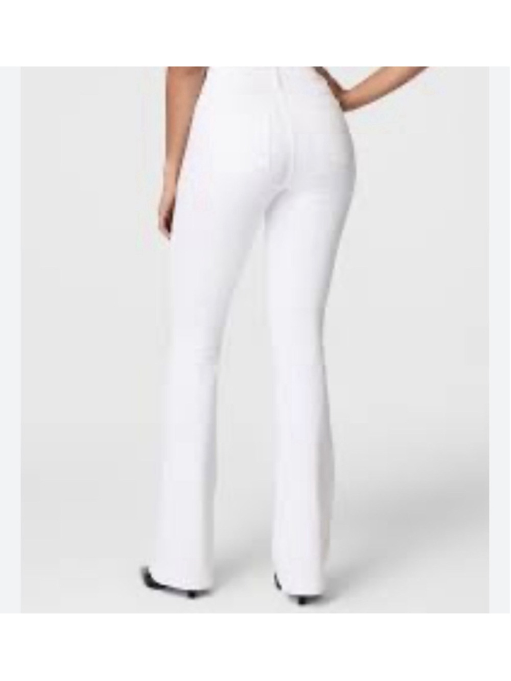 Spanx Jeans Womens Small White Flare High Rise Slim Pull On Stretch 20349R Small